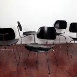Charles et Ray Eames - Suite de six chaises DCM